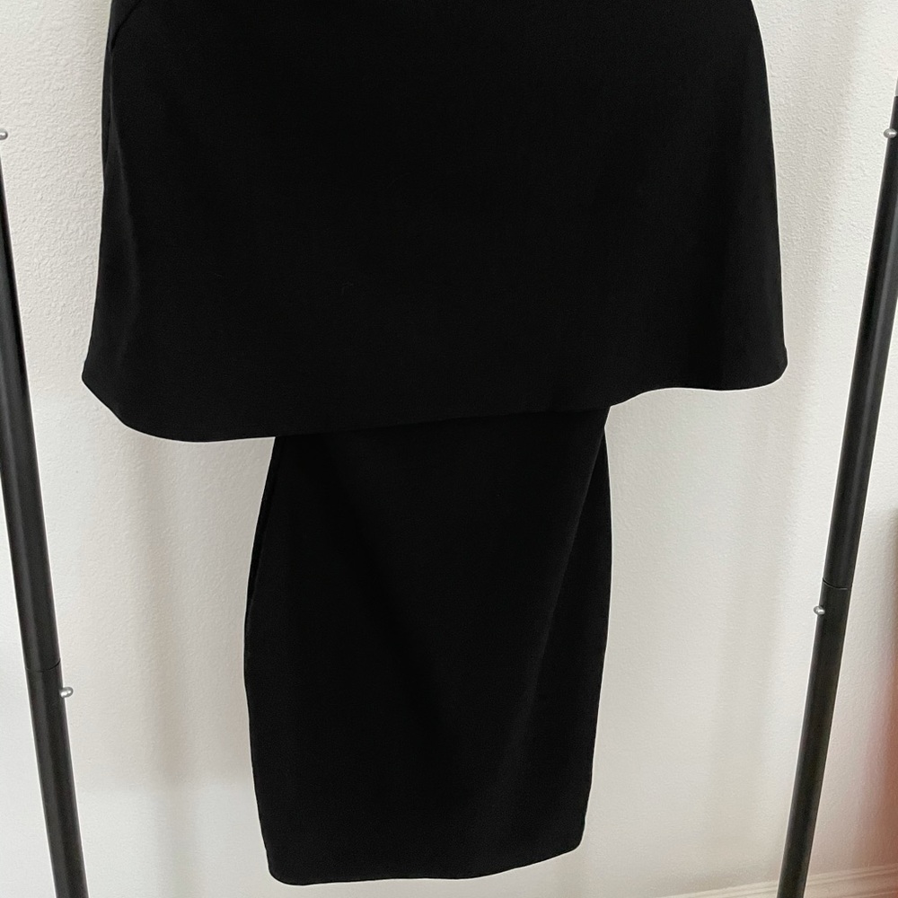 Missguided - black cape bodycon dress